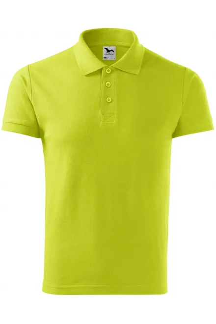 Elegant poloshirt voor heren - limoen groen, XL
