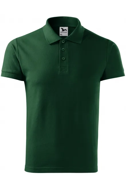 Elegant poloshirt voor heren - fles groen, XL