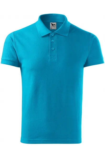 Elegant poloshirt voor heren - turkoois, XL