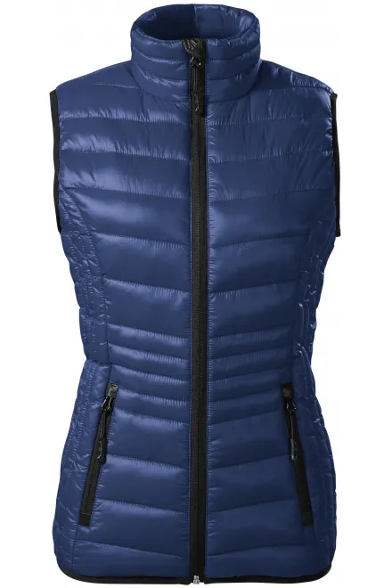 Gewatteerd vest voor dames - donkerblauw, S