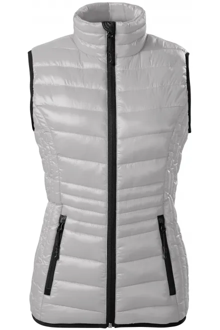 Gewatteerd vest voor dames - Zilver grijs, S
