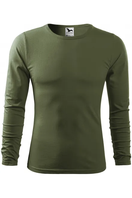Heren T-shirt met lange mouwen - khaki, S