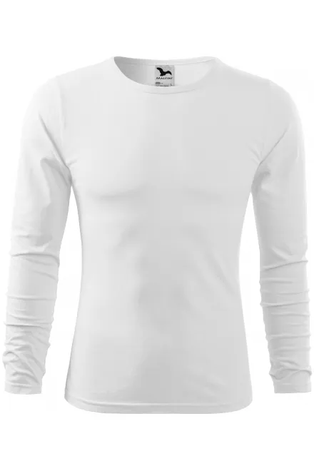 Heren T-shirt met lange mouwen - witte, S