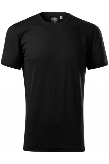 Heren T-shirt van merinowol - zwart, 3XL