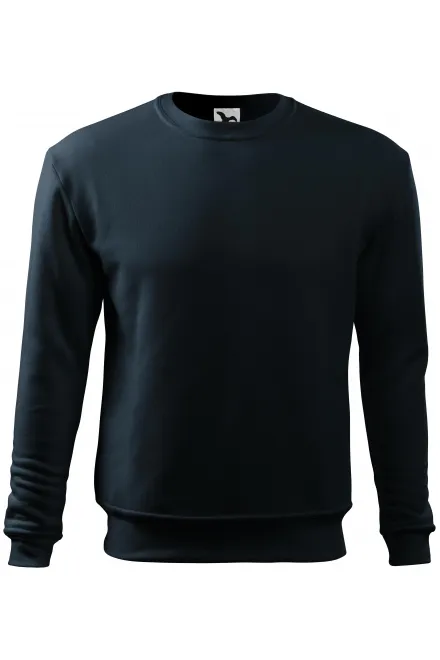 Heren/kinder sweatshirt over het hoofd, zonder capuchon - donkerblauw, L