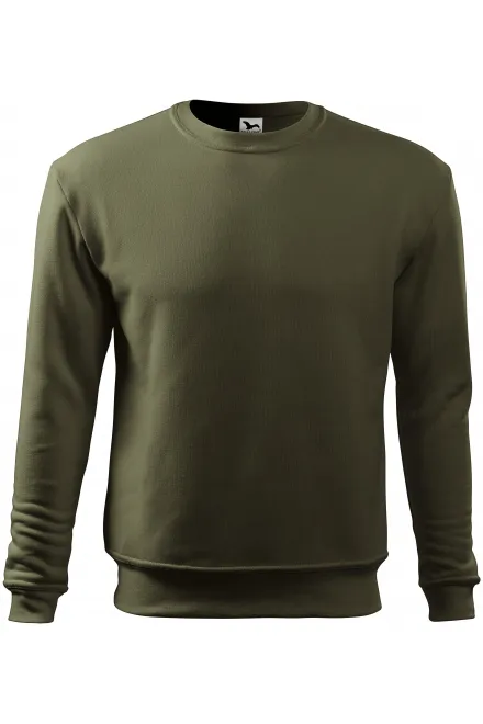 Heren/kinder sweatshirt over het hoofd, zonder capuchon - military, L