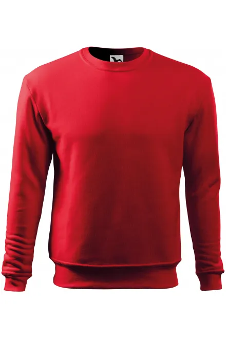 Heren/kinder sweatshirt over het hoofd, zonder capuchon - rood, L