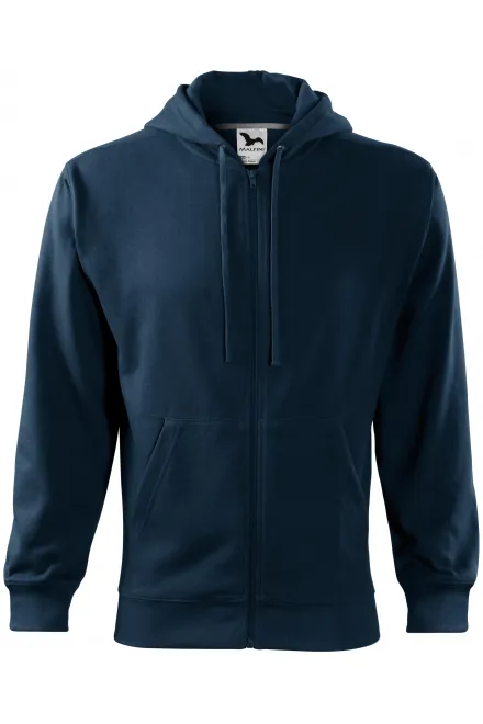 Herensweatshirt met capuchon - donkerblauw, M