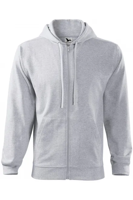 Herensweatshirt met capuchon - lichtgrijs marmer, M