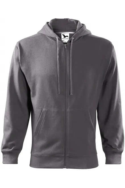 Herensweatshirt met capuchon - staal grijs, M