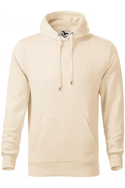 Herensweatshirt met capuchon zonder rits - amandel, M