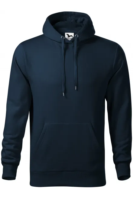 Herensweatshirt met capuchon zonder rits - donkerblauw, M