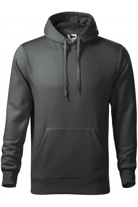 Herensweatshirt met capuchon zonder rits - donkere leisteen, M