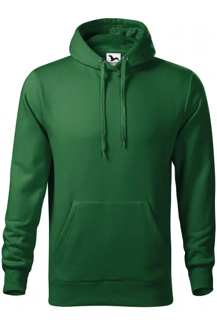 Herensweatshirt met capuchon zonder rits - fles groen, M