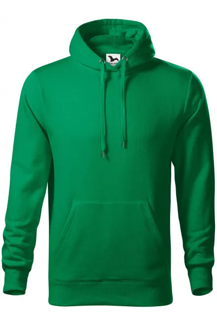 Herensweatshirt met capuchon zonder rits - gras groen, M
