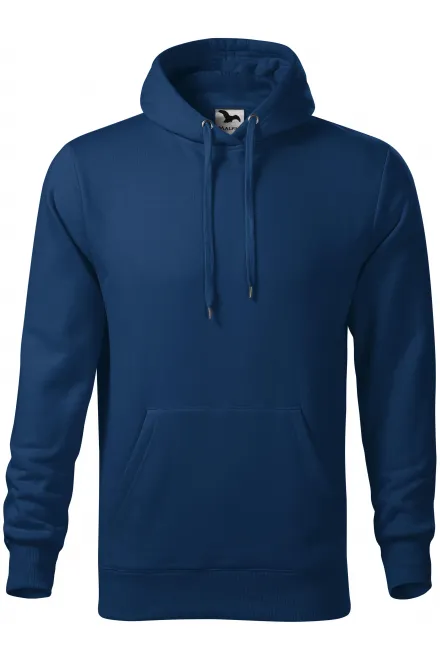 Herensweatshirt met capuchon zonder rits - middernachtblauw, M
