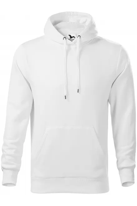 Herensweatshirt met capuchon zonder rits - witte, M