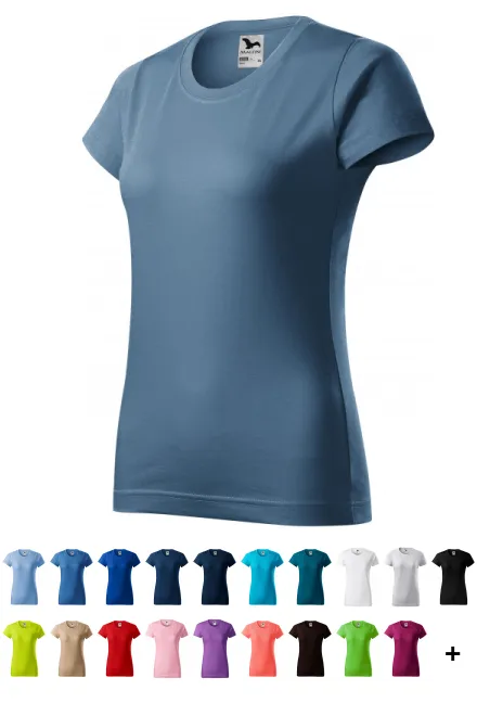 Dames eenvoudig T-shirt, denim
