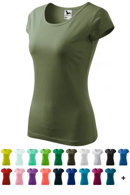 Dames T-shirt met zeer korte mouwen, khaki