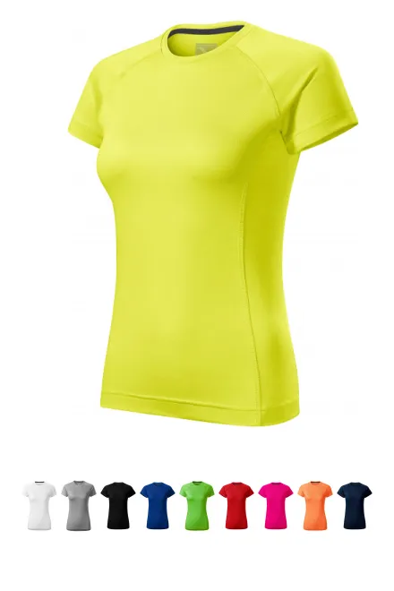 Dames T-shirt voor sport, Neon Geel