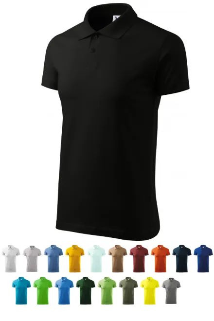 Eenvoudig poloshirt voor heren, zwart