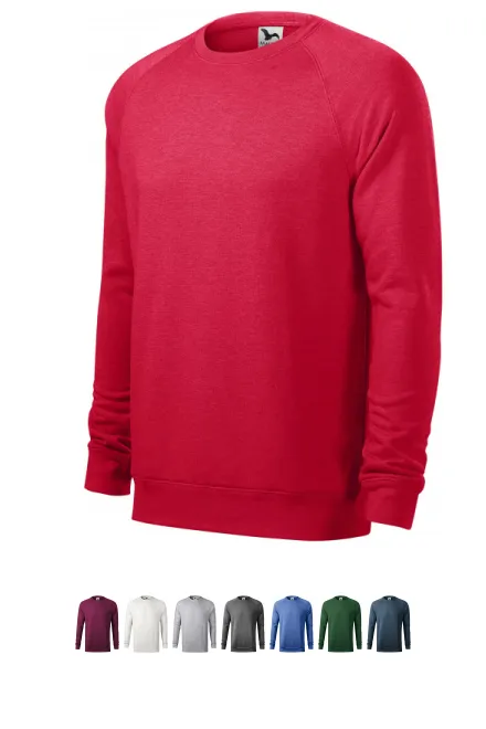 Eenvoudig sweatshirt voor heren, rood marmer