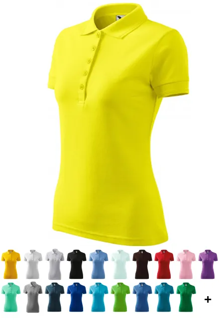 Elegant dames poloshirt, citroen geel
