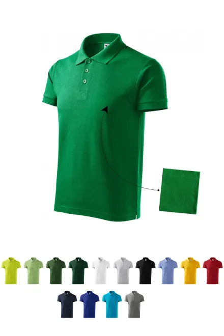Elegant poloshirt voor heren, gras groen
