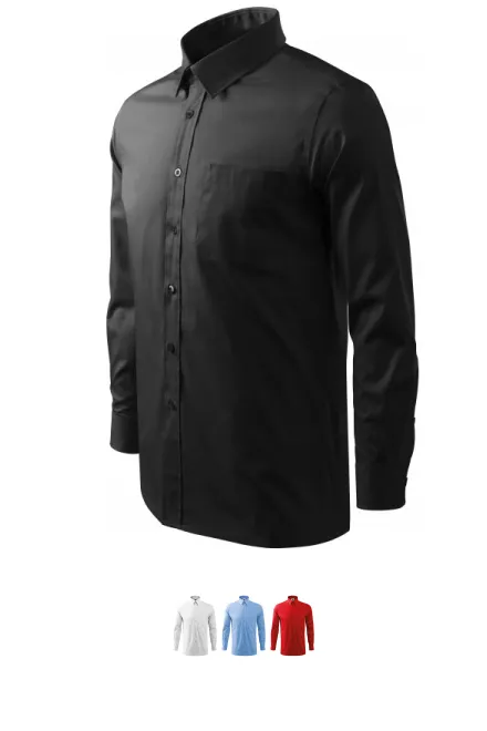 Herenshirt met lange mouwen, zwart Herenshirt met lange mouwen, zwart