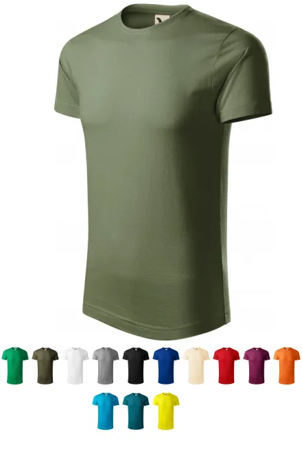 T-shirt van biologisch katoen voor heren, khaki