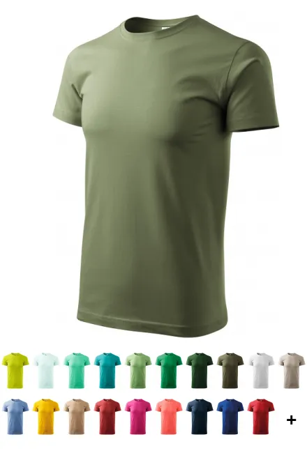 Uniseks T-shirt met een hoger gewicht, khaki