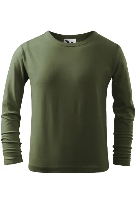 Kinder T-shirt met lange mouwen - khaki, 158 cm / 12 jaar