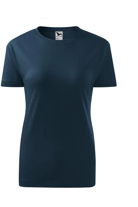 Klassiek dames T-shirt - donkerblauw, S