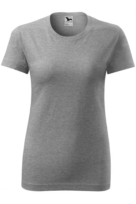 Klassiek dames T-shirt - donkergrijs marmer, S