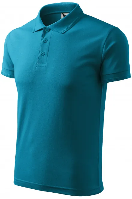 Los poloshirt voor heren, donkerturkoois