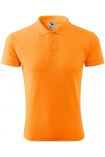 Los poloshirt voor heren - Mandarijn sinaasappel, S