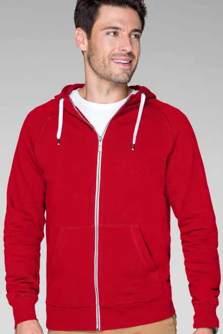 Contrasterend sweatshirt voor heren met capuchon, formula red