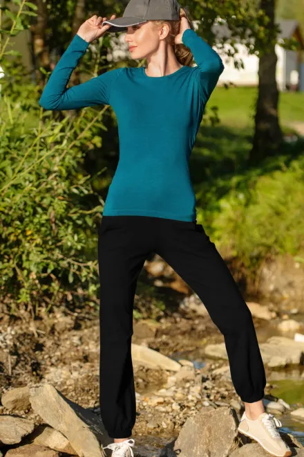 Dames joggingbroek met zakken, zwart