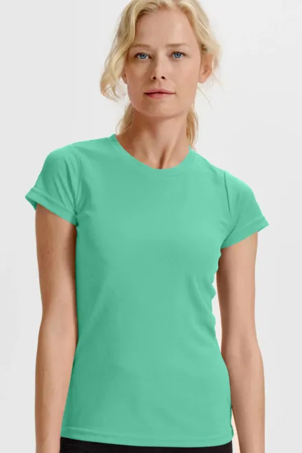 Dames sport T-shirt, munt