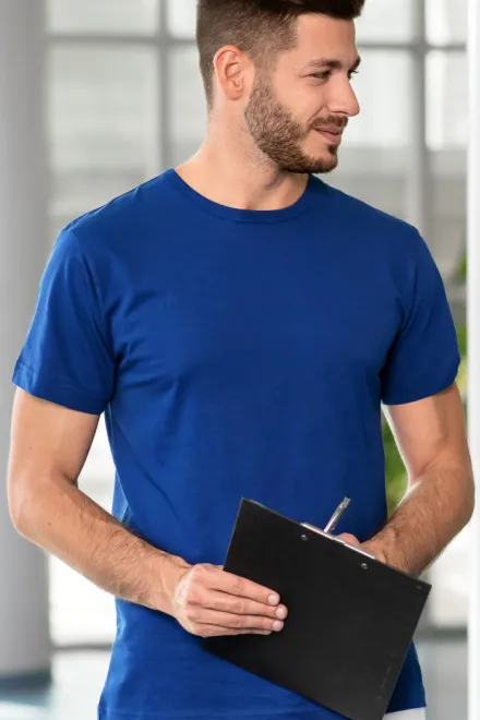 Duurzaam heren-T-shirt, koningsblauw Duurzaam heren-T-shirt, koningsblauw