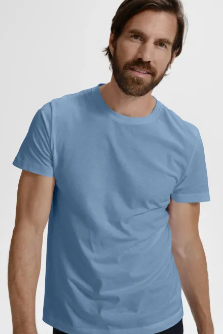 Eenvoudig T-shirt voor heren, hemelsblauw