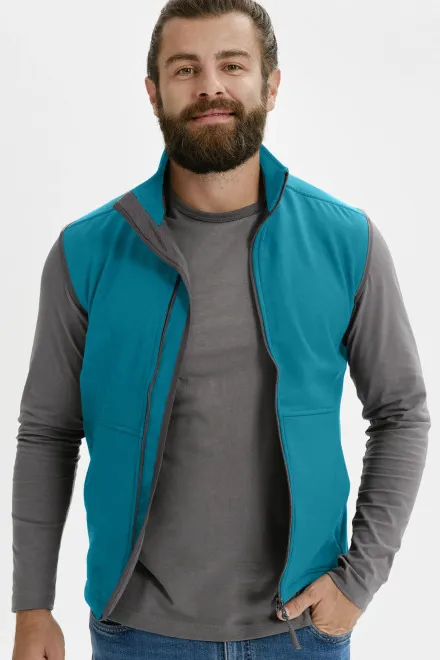 Herenvest, donkerturkoois