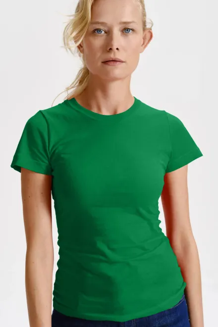 Klassiek dames T-shirt, gras groen