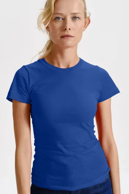 Klassiek dames T-shirt, koningsblauw