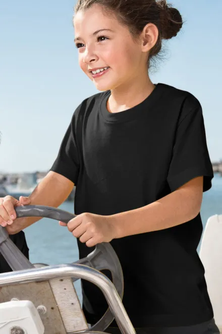 Lichtgewicht T-shirt voor kinderen, zwart