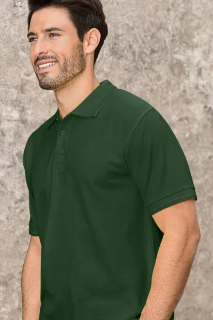 Los poloshirt voor heren, fles groen