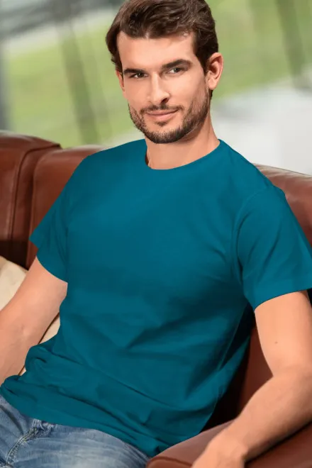 Uniseks T-shirt met een hoger gewicht, petrol blue