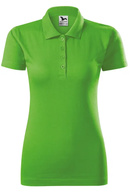 Slim-fit poloshirt voor dames - appel groen, XS