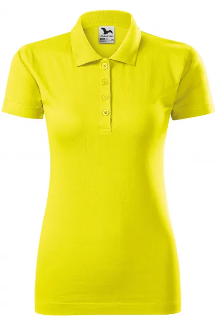 Slim-fit poloshirt voor dames - citroen geel, XS