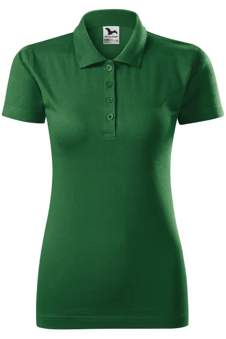 Slim-fit poloshirt voor dames - fles groen, XS